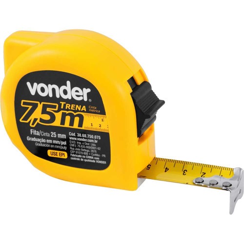 Trena com fita de ao 25 mm x 7,5 m com trava 6 peas