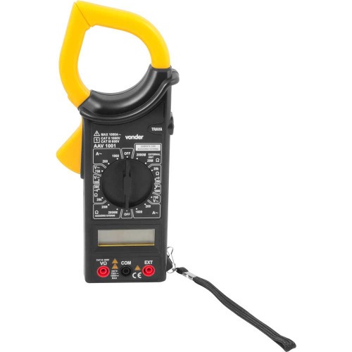 Alicate amperímetro digital CAT III 600V - AAV 1001 Alicate amperímetro digital CAT III 600V - AAV 1001