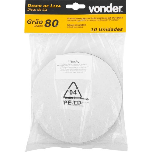 Disco de lixa costado em pluma 150mm p/ lixadeira LCV 375 10 peças Disco de lixa costado em pluma 150mm p/ lixadeira LCV 375 10 peças