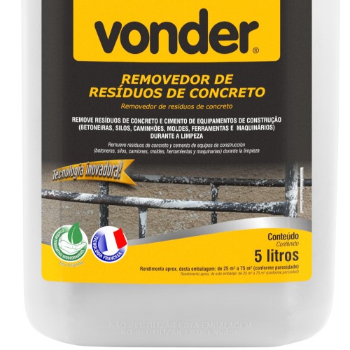 Removedor de resíduos de concreto 5 litros Removedor de resíduos de concreto 5 litros