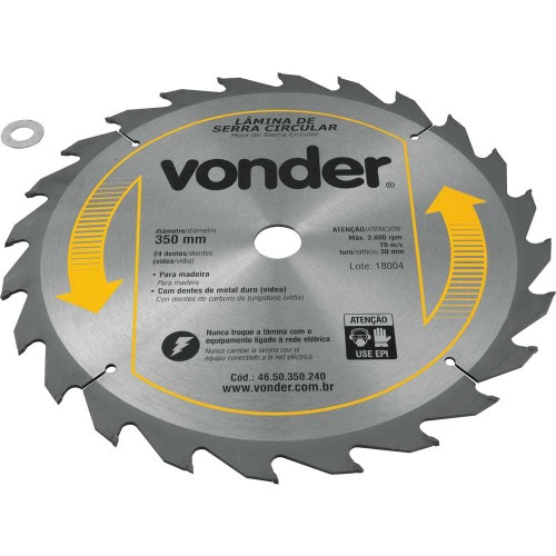 Disco de serra para madeira 350 x 30 mm 24 dentes