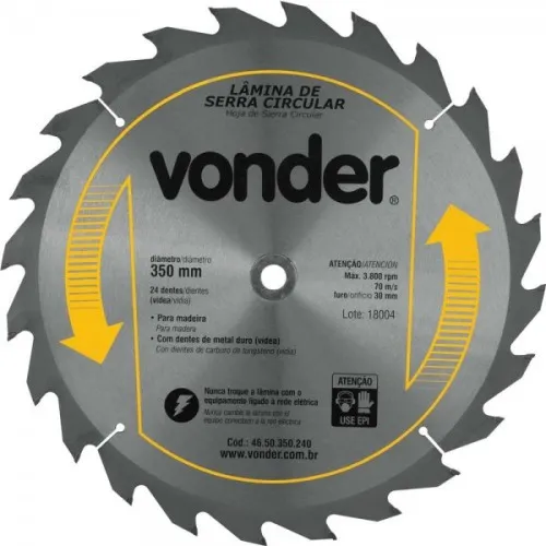 Disco de serra para madeira 350 x 30 mm 24 dentes
