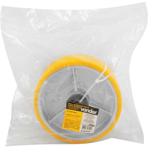 Rodzio de poliuretano e ferro fundido, 150 mm x 50 mm, 6