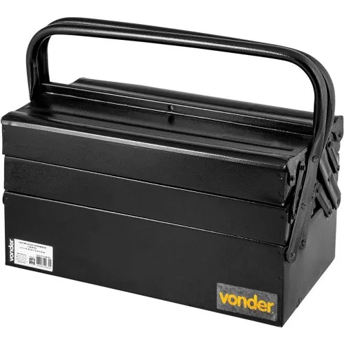 Caixa metálica para ferramentas com 5 gavetas 40 x 19 x 20 cm