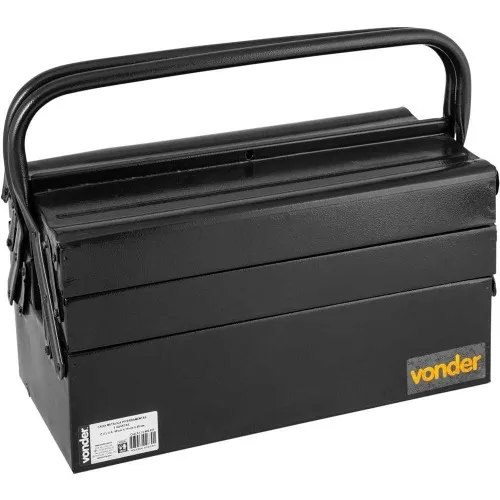 Caixa metálica para ferramentas com 5 gavetas 40 x 19 x 20 cm