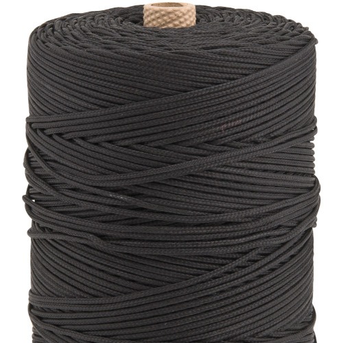 Corda multifilamento 2,0 mm preta rolo com 408 metros Corda multifilamento 2,0 mm preta rolo com 408 metros