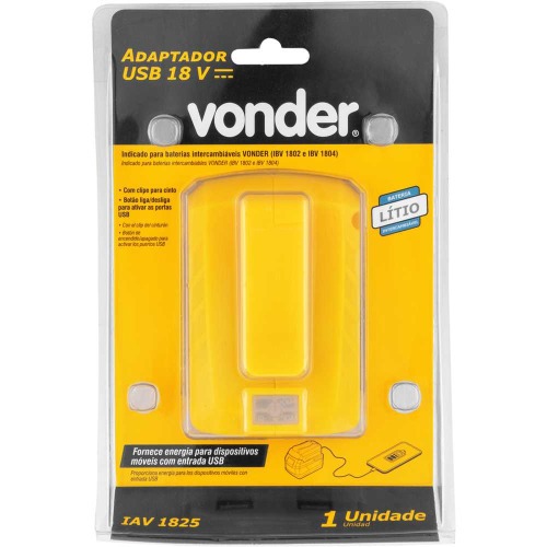 Adaptador usb para recargas em bateria 18V IAV1825