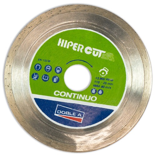 Disco diamantado plus 110 mm liso para azulejos e cerâmica - Hipercut Disco diamantado plus 110 mm liso para azulejos e cerâmica - Hipercut