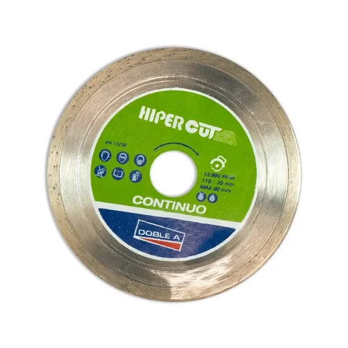 Disco diamantado plus 110 mm liso para azulejos e cerâmica - Hipercut