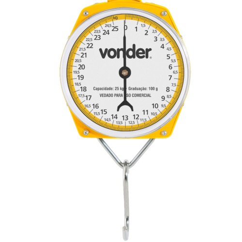 Balança suspensa analógica tipo relógio 25 kg Balança suspensa analógica tipo relógio 25 kg