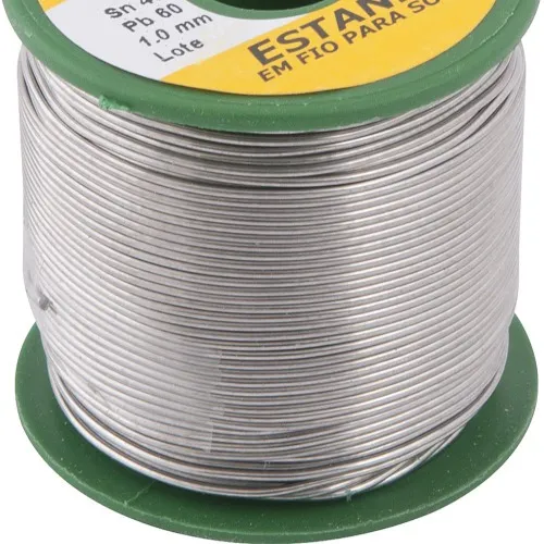 Estanho em fio 1,0 mm 40 x 60 com 500 g