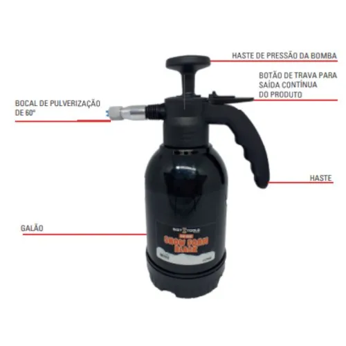 Aplicador de detergente Snow Foam Manual Black 2L - SGT-9930 - Sigma