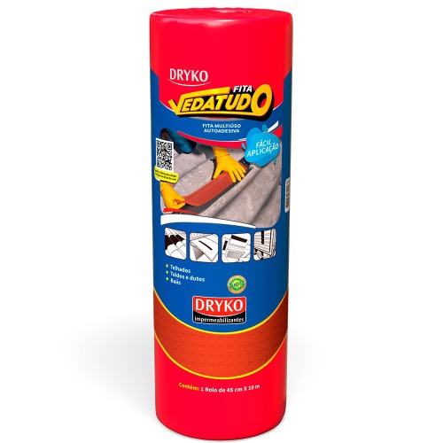 Fita manta asfltica telhado terracota auto adesiva 45 cm x 10 m - Vedatudo