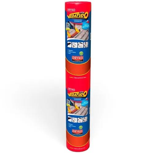 Fita manta asfáltica telhado terracota auto adesiva 90 cm x 10 m - Vedatudo