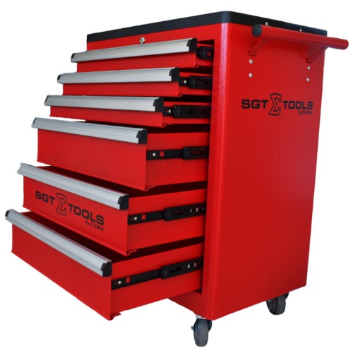 Carrinho para ferramentas com 6 gavetas