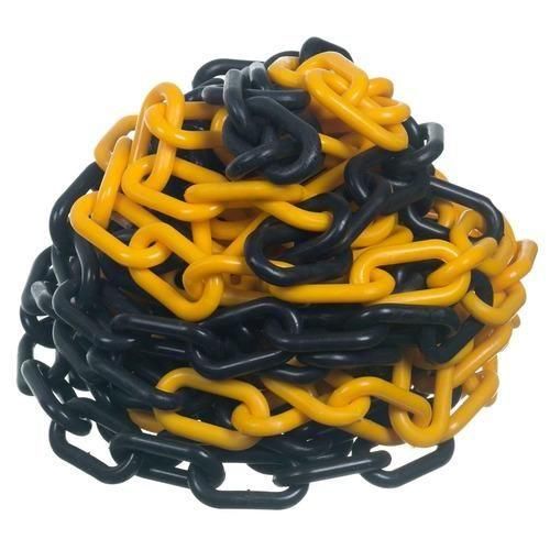 Corrente plstica de 6 mm pacote com 10 metros amarela e preta