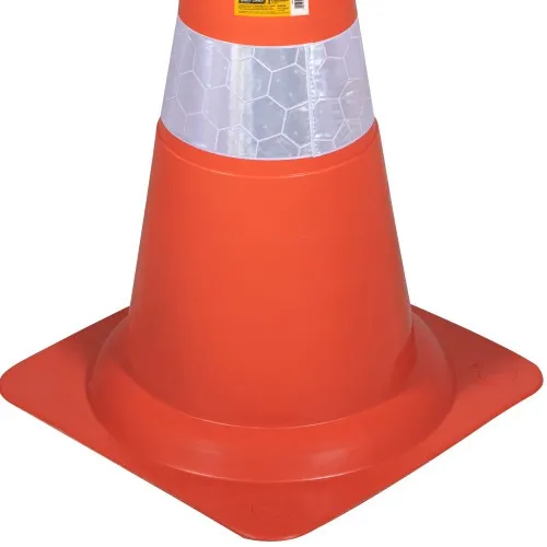 Cone de sinalização com 75 cm flexível 2 faixas