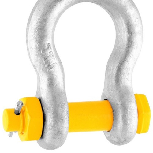 Manilha curva para cabo de a�o com porca e pino  �