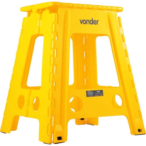 Banqueta plstica dobrvel altura 450mm amarela