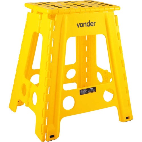 Banqueta plstica dobrvel altura 450mm amarela