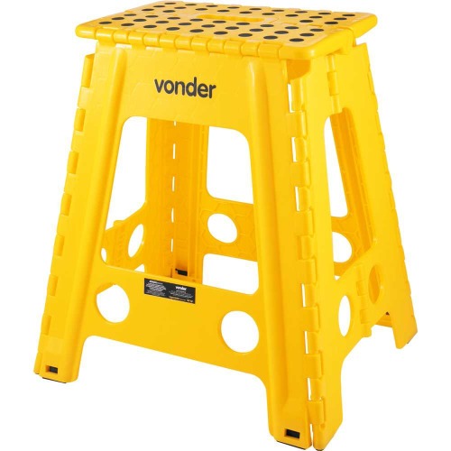 Banqueta plstica dobrvel altura 450mm amarela