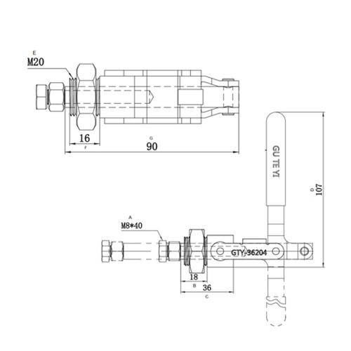Grampo de aperto r�pido torpedo - GTPV 130 