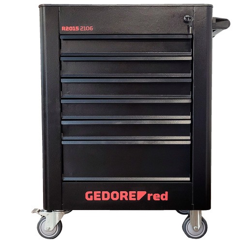 Carrinho para ferramentas fechado com 6 gavetas Black Edition - R20152106