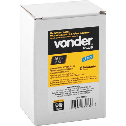 Bateria 20V 2Ah para PFV 200I e PFV 212IB