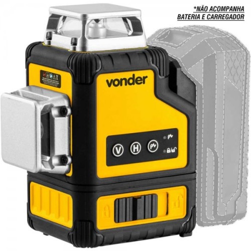 Nvel a laser verde 3 linhas 30 m a bateria 18V Sem Bateria - INLV1854