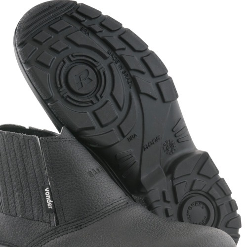 Botina bidensidade couro de raspa com el�stico biqueira a�o