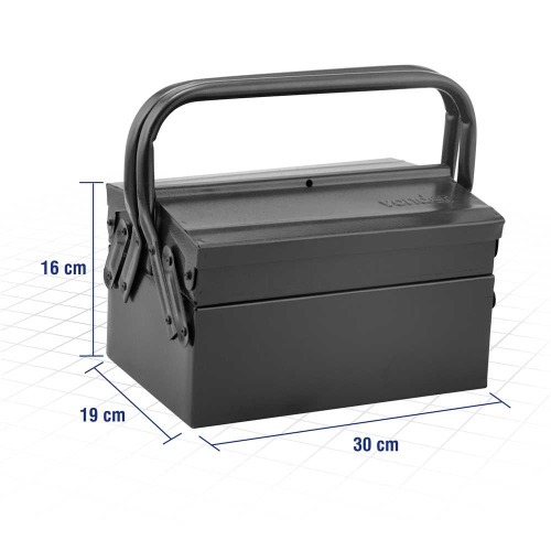 Caixa met�lica para ferramentas com 3 gavetas