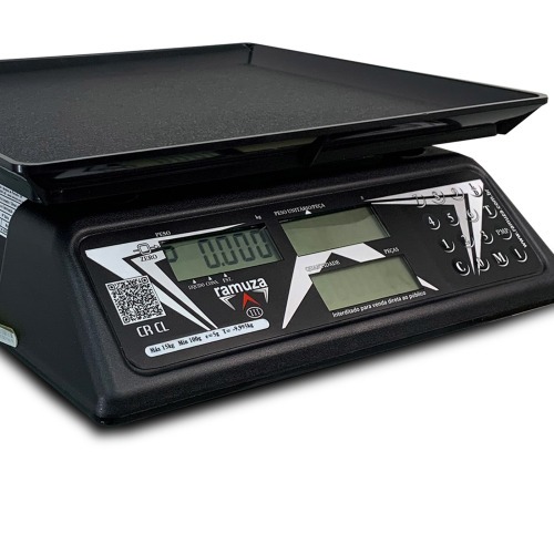 Balança digital contadora cristal preta 15kg x 5g - CR CL 110V/220V Balança digital contadora cristal preta 15kg x 5g - CR CL 110V/220V