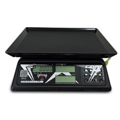 Balança digital contadora cristal preta 15kg x 5g - CR CL 110V/220V Balança digital contadora cristal preta 15kg x 5g - CR CL 110V/220V