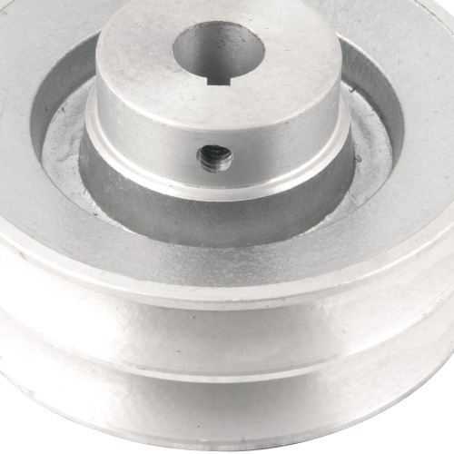 Polia de alum�nio 2 canais perfil B 120 mm com furo de 3/4