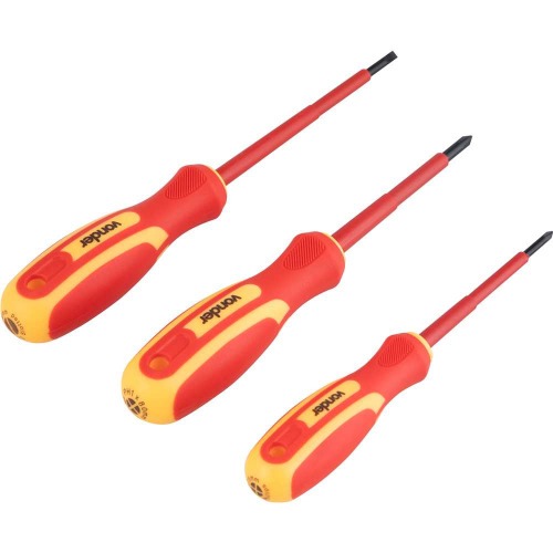 Jogo de chaves de fenda e phillips isolada com 3 peas IEC60900