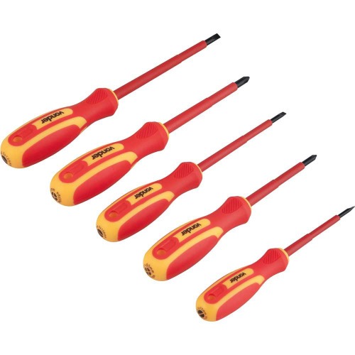 Jogo de chaves de fenda e phillips isolada com 5 peças IEC60900 Jogo de chaves de fenda e phillips isolada com 5 peças IEC60900