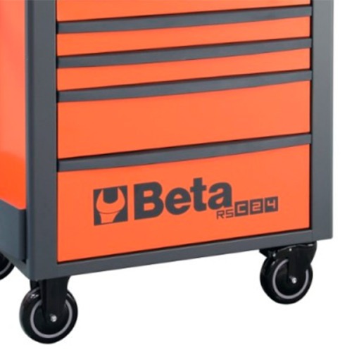 Carrinho para ferramentas com 7 gavetas full laranja - RSC24/7