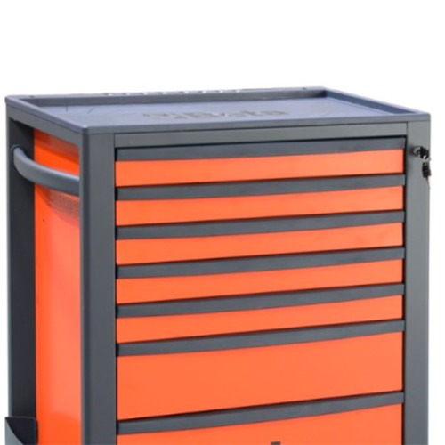 Carrinho para ferramentas com 7 gavetas full laranja - RSC24/7