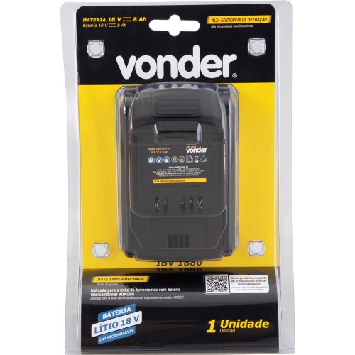 Bateria 18v 8Ah ons de ltio intercambivel- IBV 1880