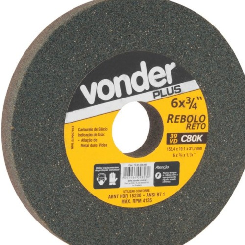 Rebolo reto para metal duro 6