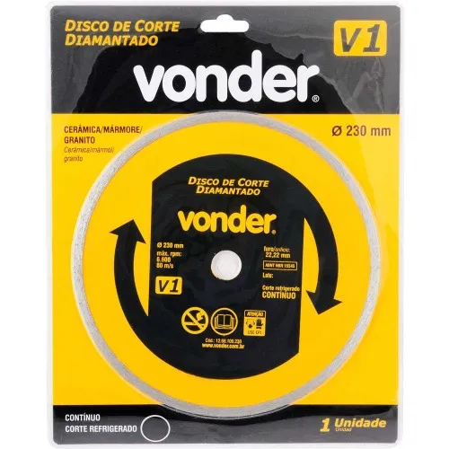 Disco diamantado contínuo 230 mm para mármore