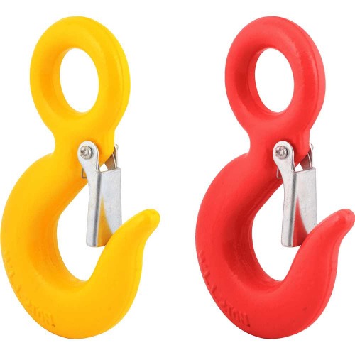 Gancho olhal com trava de segurança 2 ton. Gancho olhal com trava de segurança 2 ton.