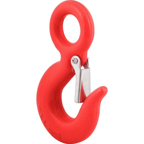 Gancho olhal com trava de segurança 2 ton. Gancho olhal com trava de segurança 2 ton.
