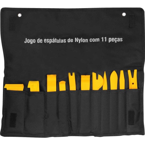 Jogo de esp�tulas de nylon com 11 pe�as