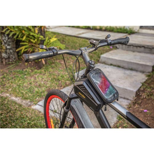 Bolsa dupla com porta-celular para bicicleta Bolsa dupla com porta-celular para bicicleta