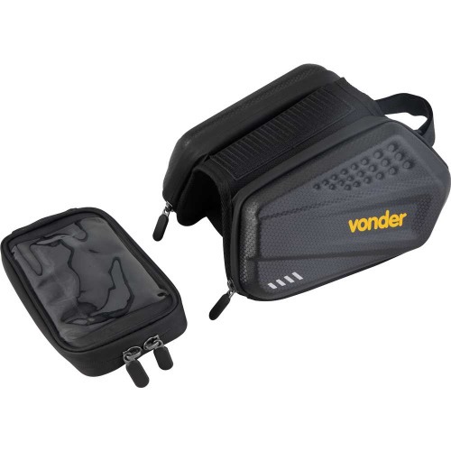 Bolsa dupla com porta-celular para bicicleta Bolsa dupla com porta-celular para bicicleta