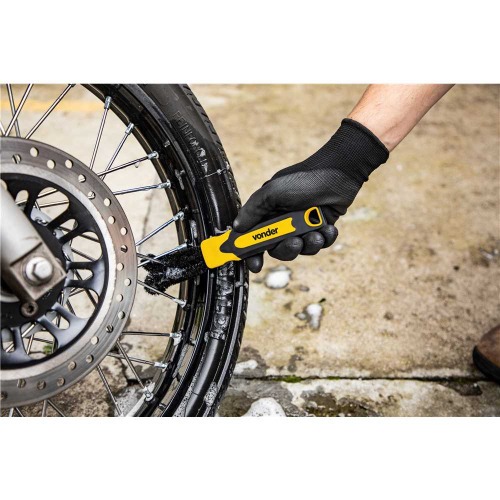 Escova para raios de moto e bicicleta