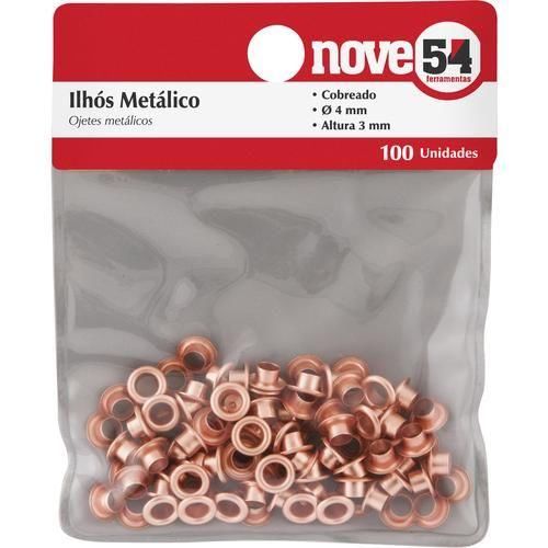 Ilhs metlico cobreado pacote com 100 peas 