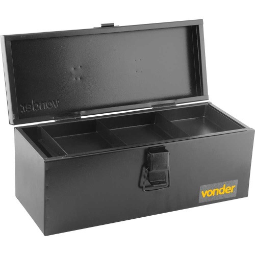 Caixa metlica para ferramentas tipo ba com bandeja 40 cm