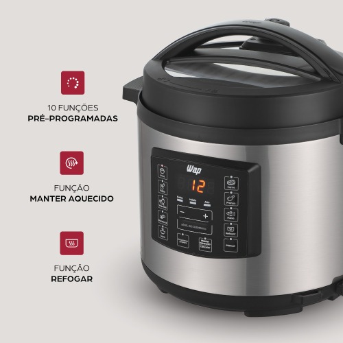 Panela de pressão elétrica digital 6 litros - Prosdócimo WPPE1  110V Panela de pressão elétrica digital 6 litros - Prosdócimo WPPE1  110V